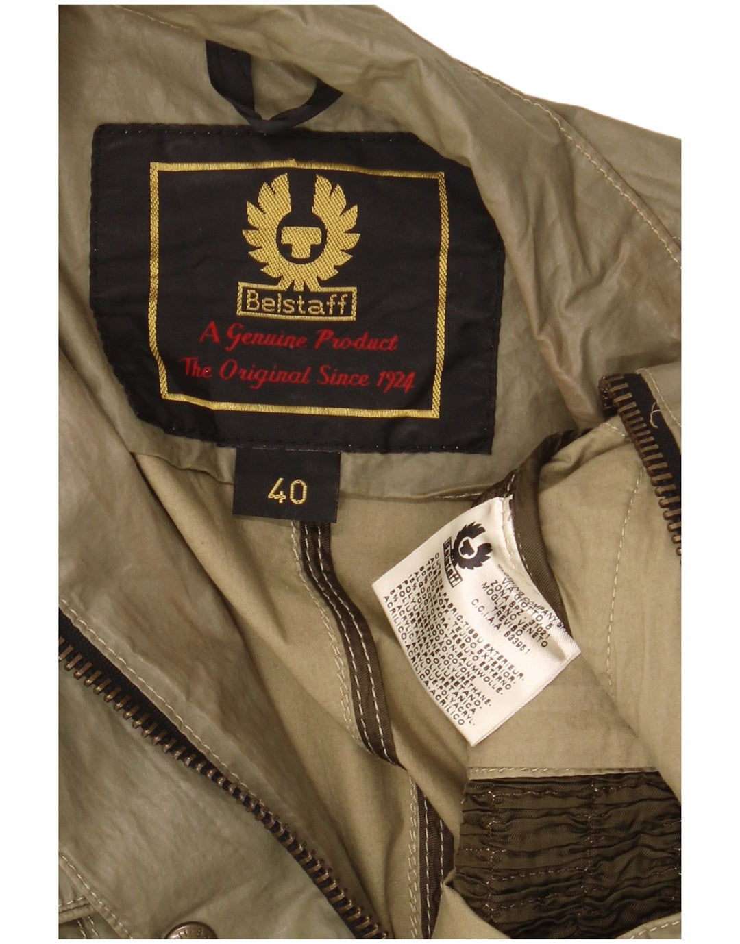 Belstaff Damen Utility Jacke IT 40 Small Khaki Baumwolle