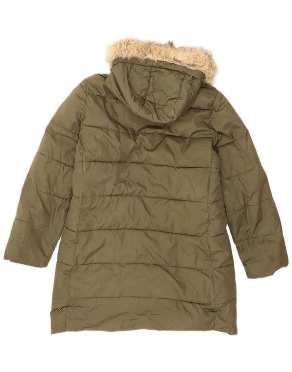 Gap wattierter Herrenmantel mit Kapuze, UK 40, Größe L, Khaki, Polyester