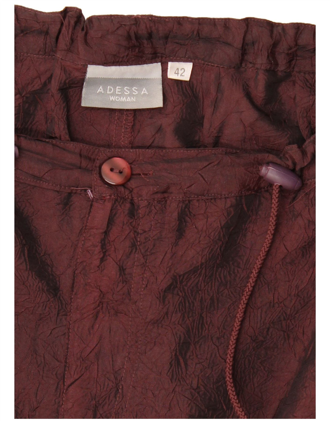 Vintage Damen Maxirock EU 42 Groß W32 Burgund Polyamid