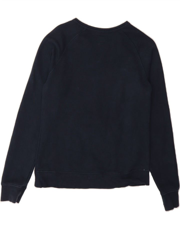 CHAMPION Womens Graphic Sweatshirt Jumper UK 12 Medium Navy Blue Cotton Vintage Champion and Second-Hand Champion from Messina Hembry 