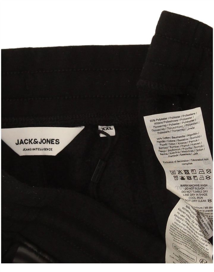 Jack & Jones Herren-Trainingshose, Jogginghose, 2XL, Schwarz, Polyester