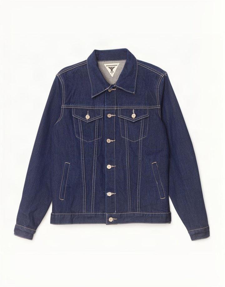 Vintage Jeansjacke für Jungen, 14–15 Jahre, marineblaue Baumwolle
