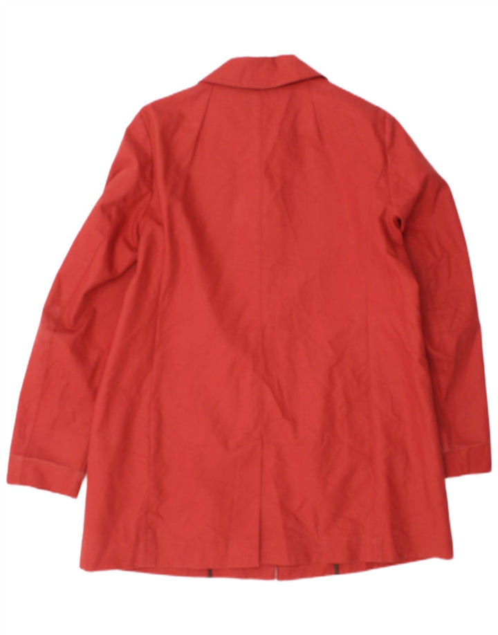 Max Mara Damenmantel UK 16 Große rote Baumwolle