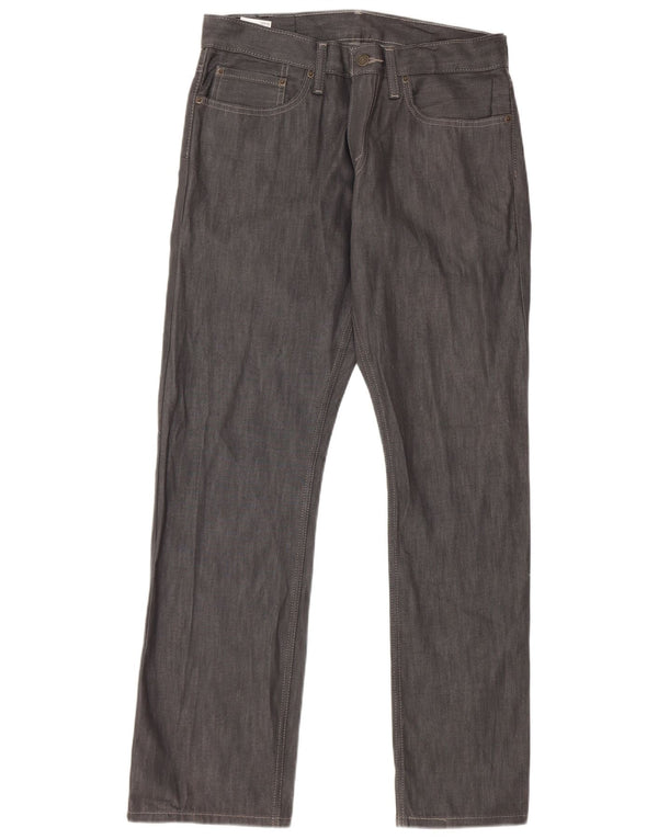 LEVI'S Mens Straight Jeans W32 L32 Grey Cotton
