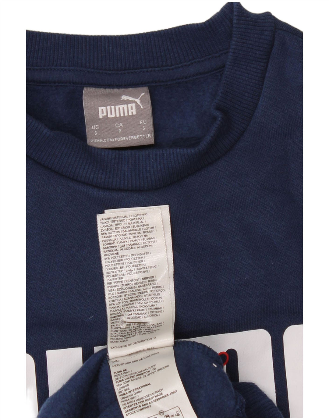 Puma Herren Grafik-Sweatshirt-Pullover, klein, marineblau, Baumwolle