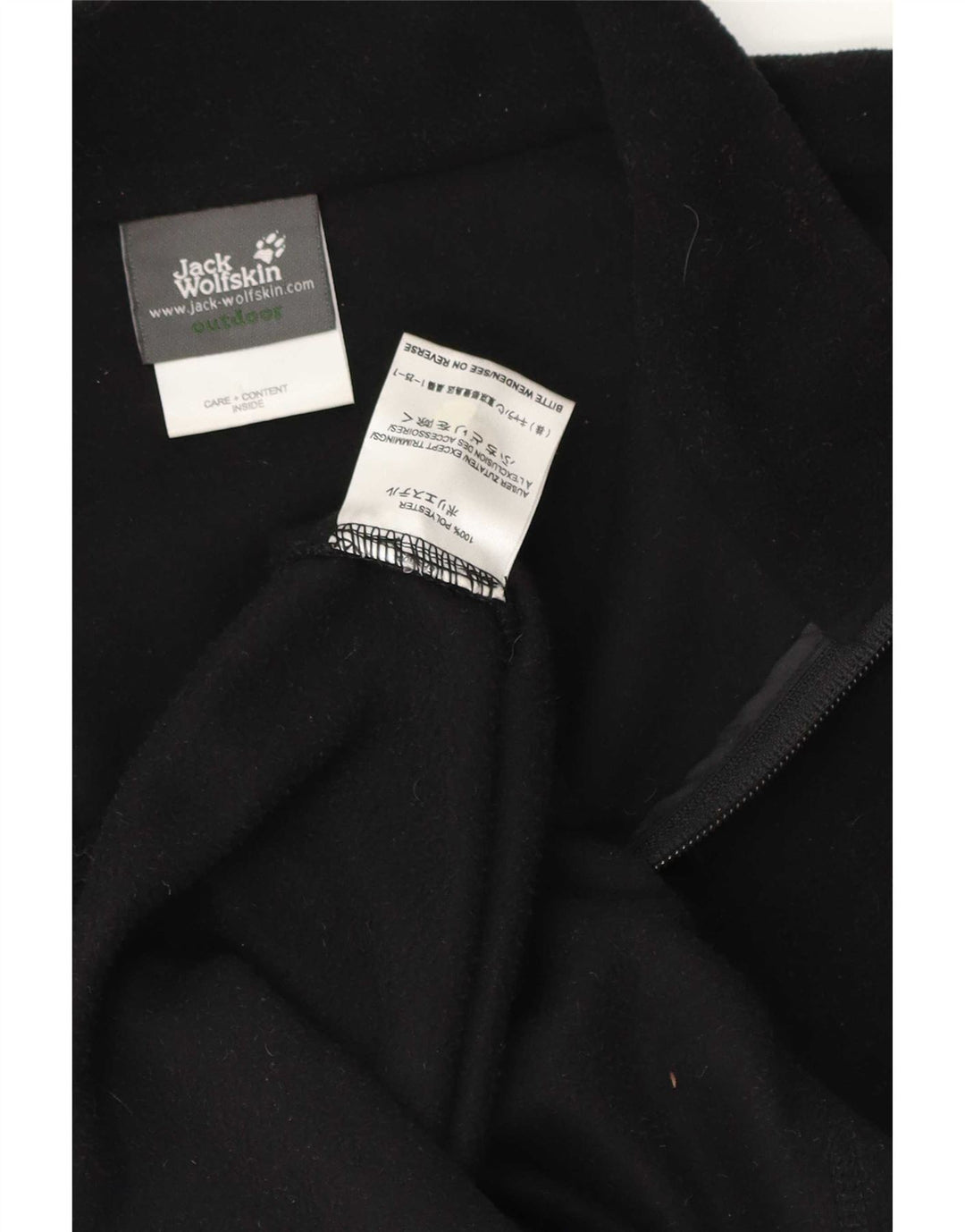 Jack Wolfskin Herren-Fleecepullover mit Reißverschluss, 2XL, Schwarz, Polyester