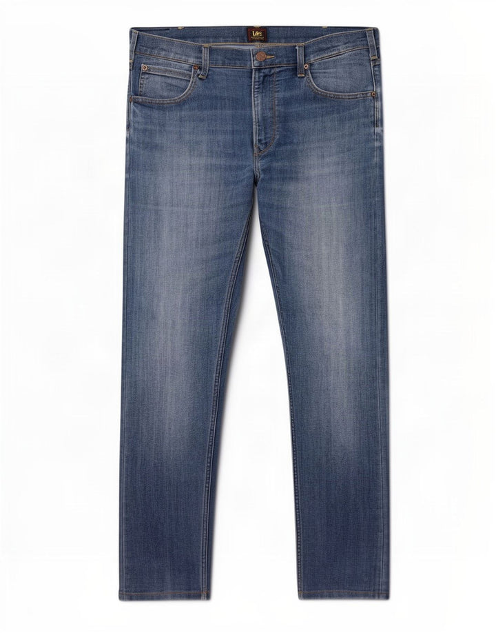 Lee Herren Daren Zip Fly Slim Jeans W36 L32 Blaue Baumwolle