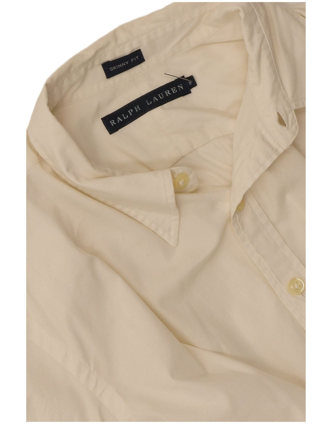 Ralph Lauren Damen Skinny Shirt US 8 Medium Off White