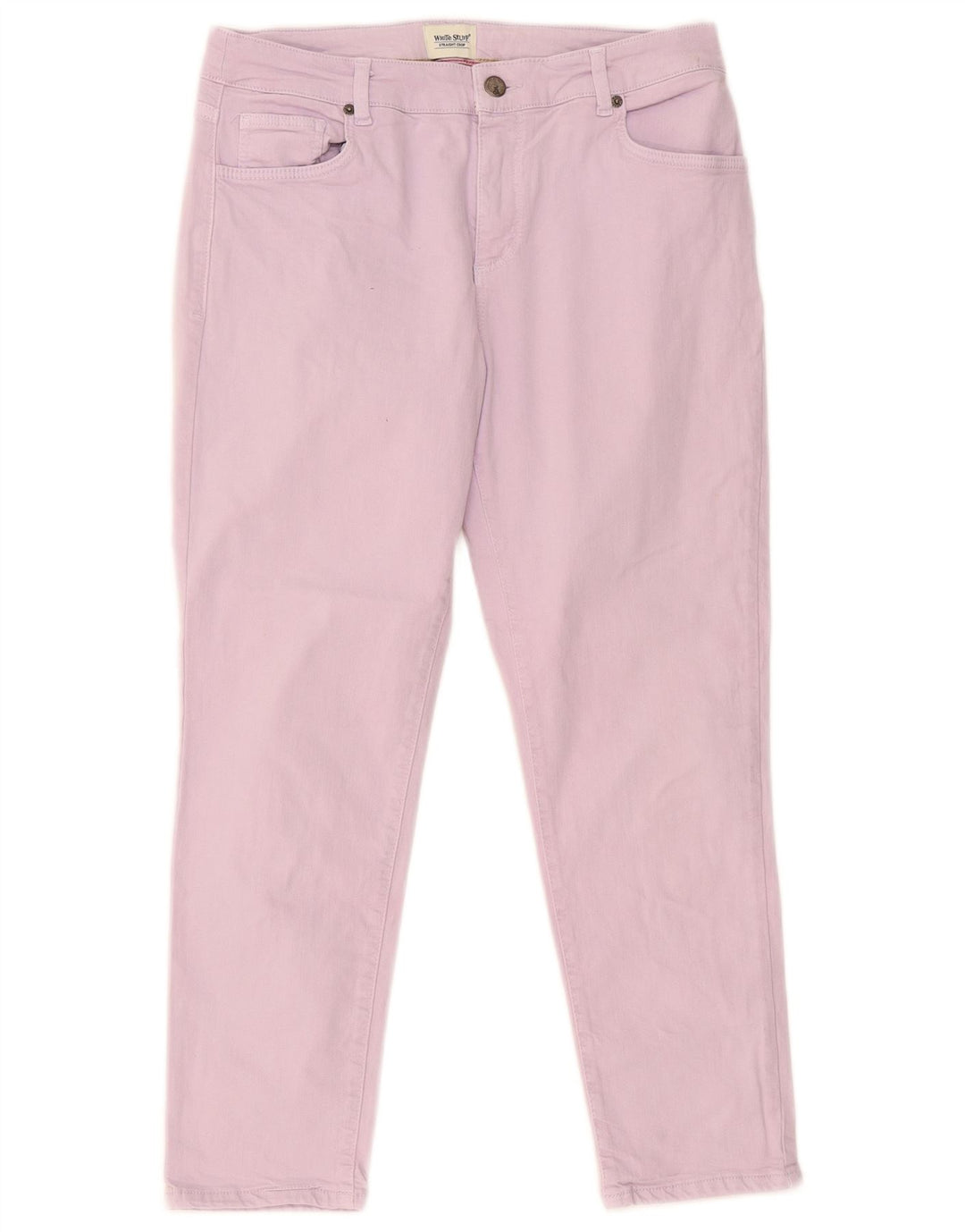 White Stuff Damen Crop Straight Jeans W30 L25 Lila Baumwolle