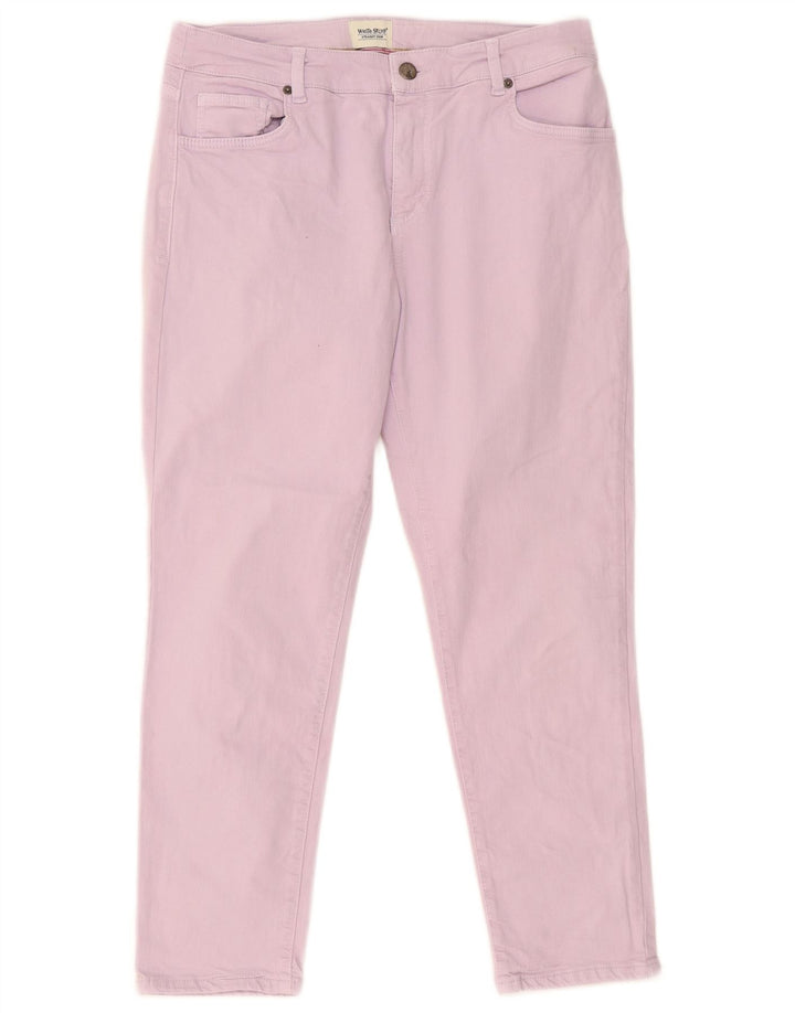 White Stuff Damen Crop Straight Jeans W30 L25 Lila Baumwolle