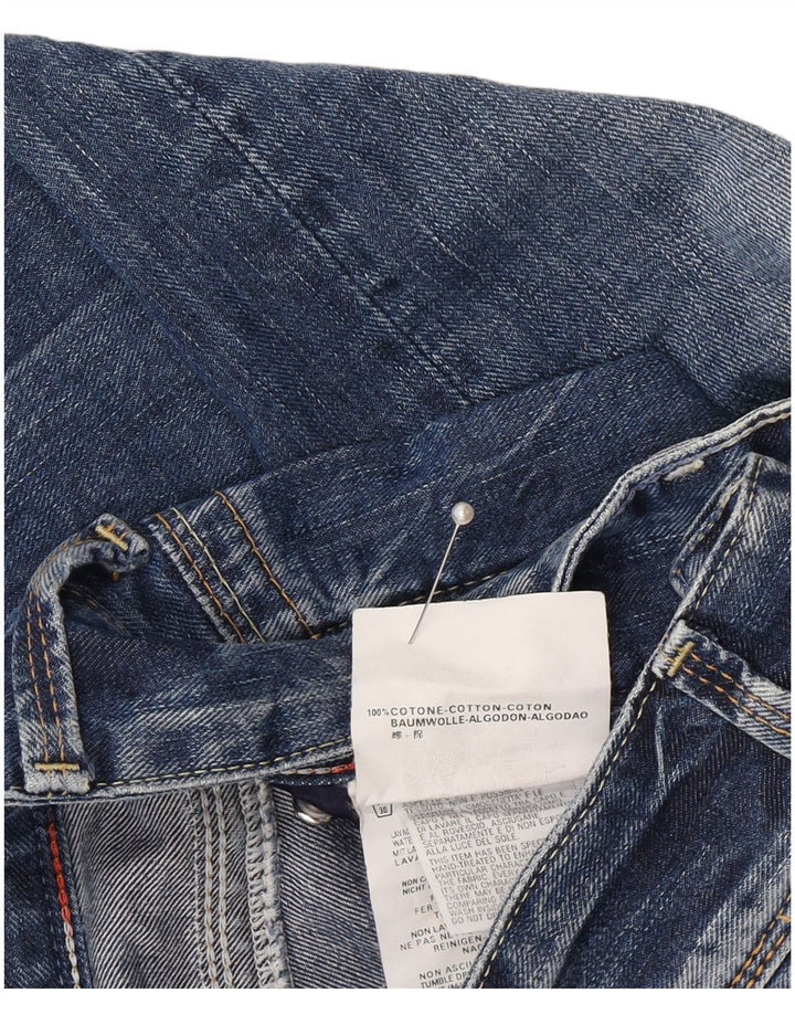 Replay Damen Janice Bootcut Jeans W27 L34 Blaue Baumwolle