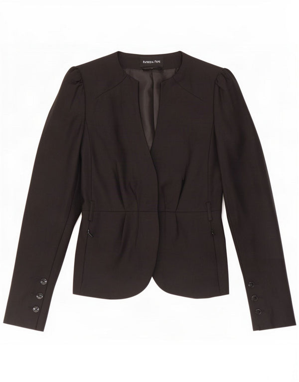 Patrizia Pepe Damen Blazer Jacke IT 40 Small Black Wool
