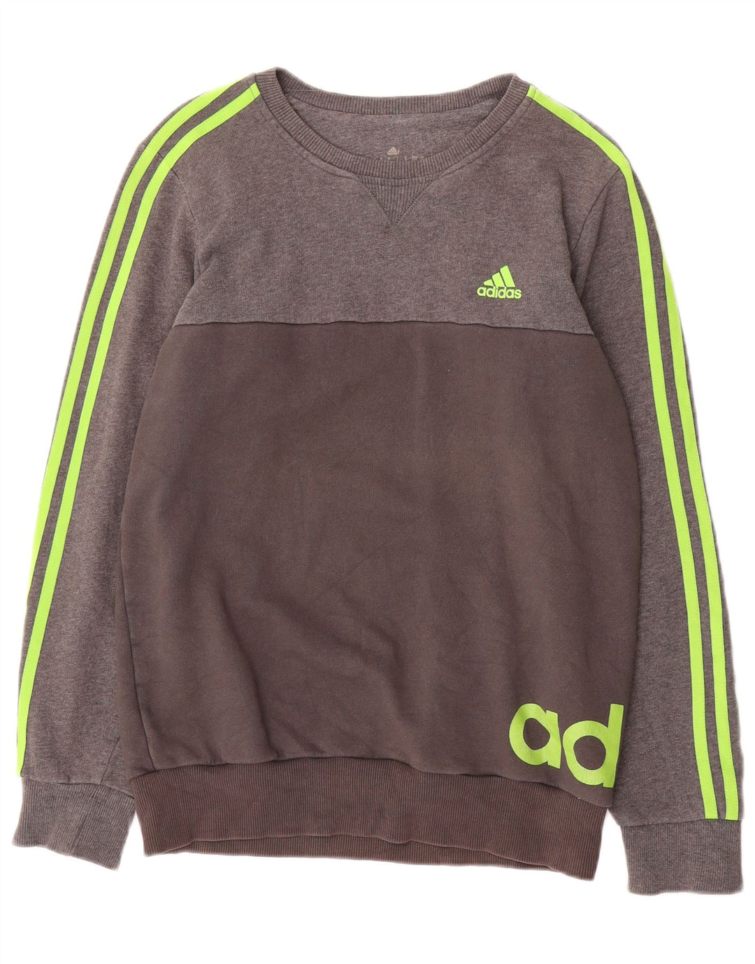 Adidas Herren Grafik-Sweatshirt-Pullover, klein, graue Baumwolle