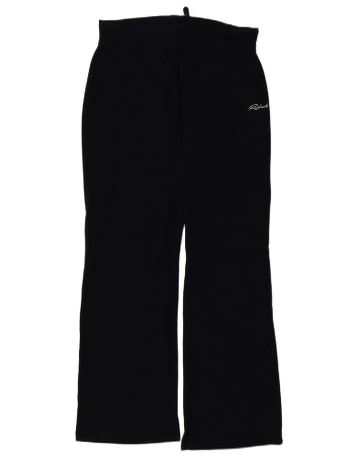 REEBOK Womens Tracksuit Trousers UK 12 Medium  Navy Blue Cotton