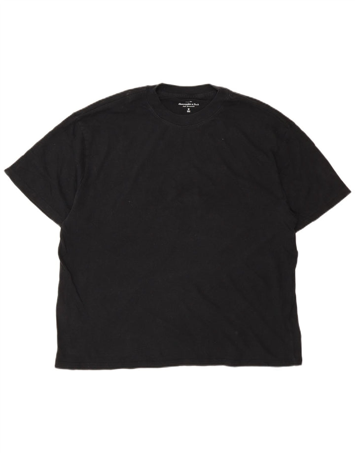 Abercrombie & Fitch Herren-T-Shirt aus mittelschwarzer Baumwolle