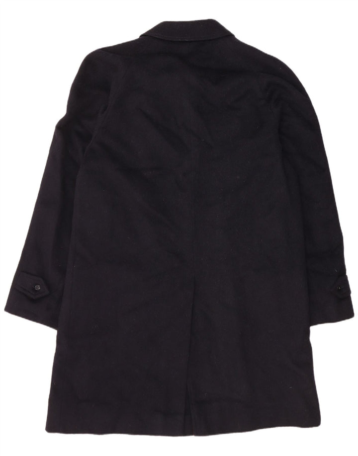 Moessmer Herrenmantel UK 38 Mittelmarineblaue Schurwolle