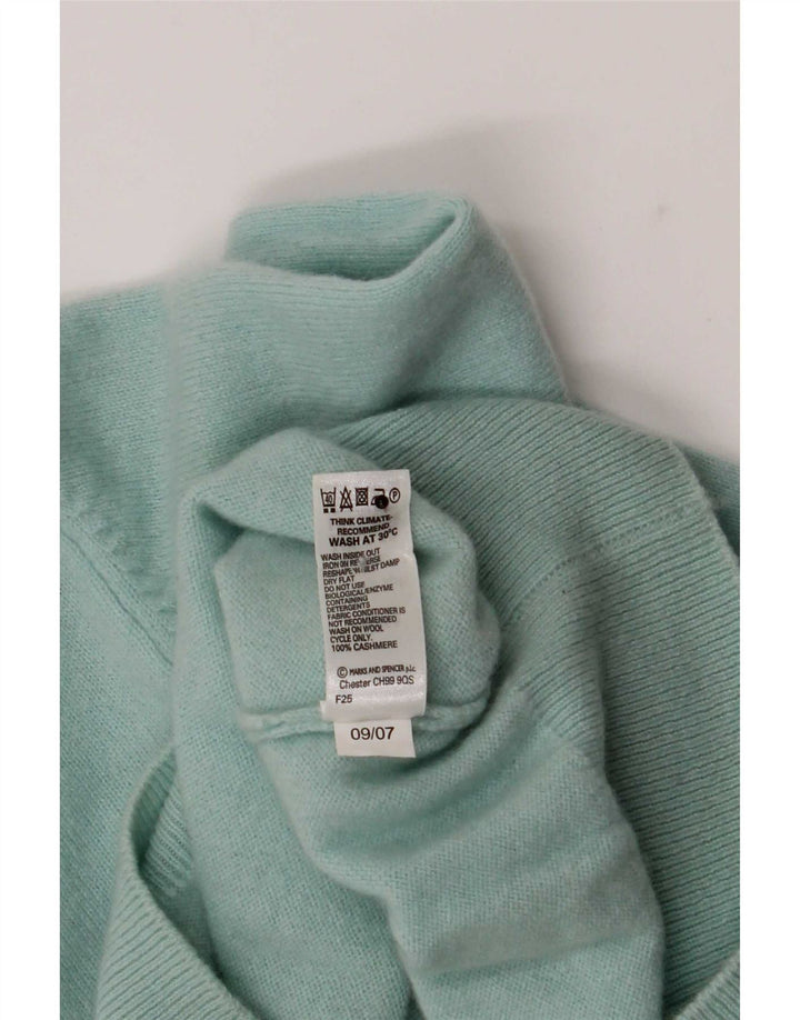 Marks & Spencer Rollkragenpullover für Damen, Gr. 10, Größe S, Türkis