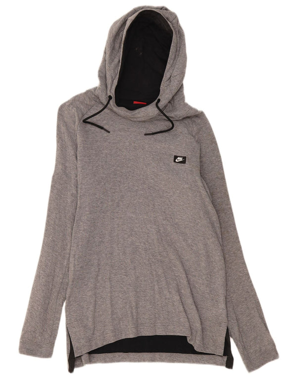 Nike Damen-Kapuzenpullover in Übergröße, Gr. 10, Größe S, Grau, Baumwolle