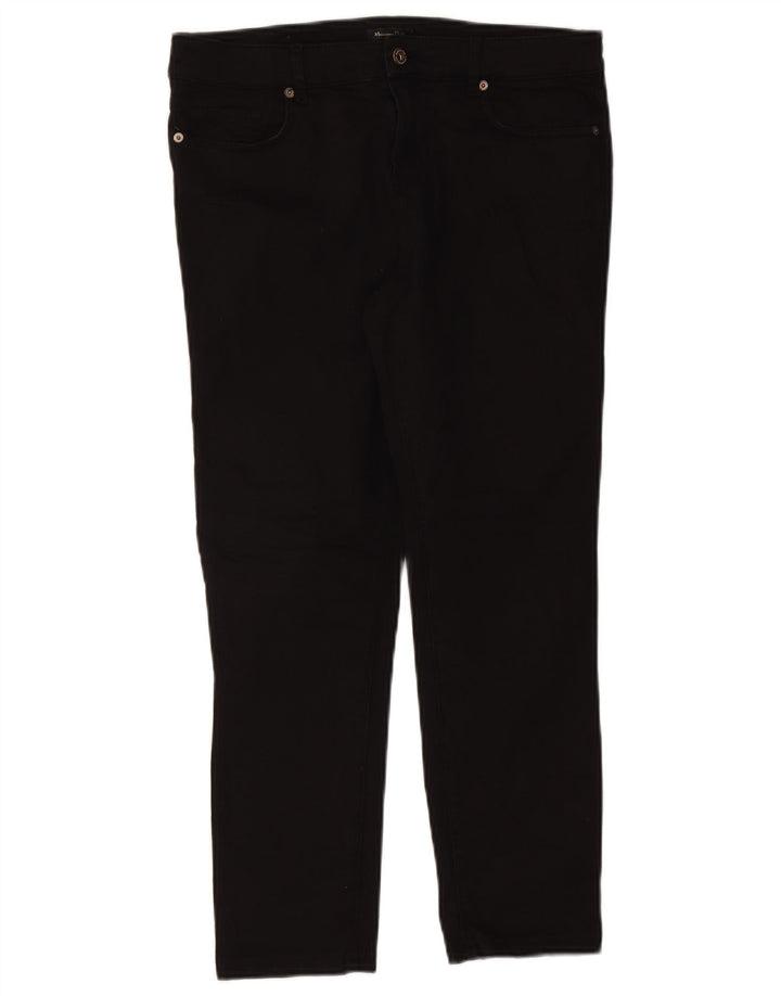 Massimo Dutti Damen Crop Slim Jeans W32 L25 Schwarz