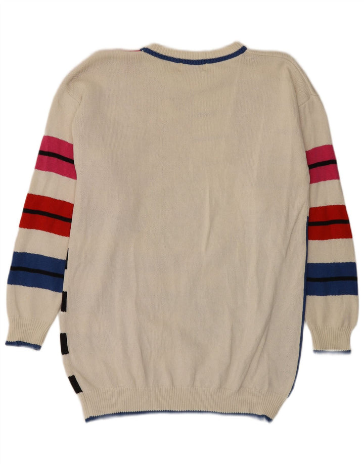 Basic Damen Longline-Pullover mit U-Boot-Ausschnitt, Gr. 14, Mittel, Mehrfarbig