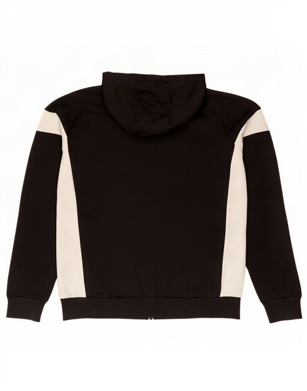 Adidas Jungen-Kapuzenpullover mit Reißverschluss, 13–14 Jahre, schwarzes Colourblock-Polyester