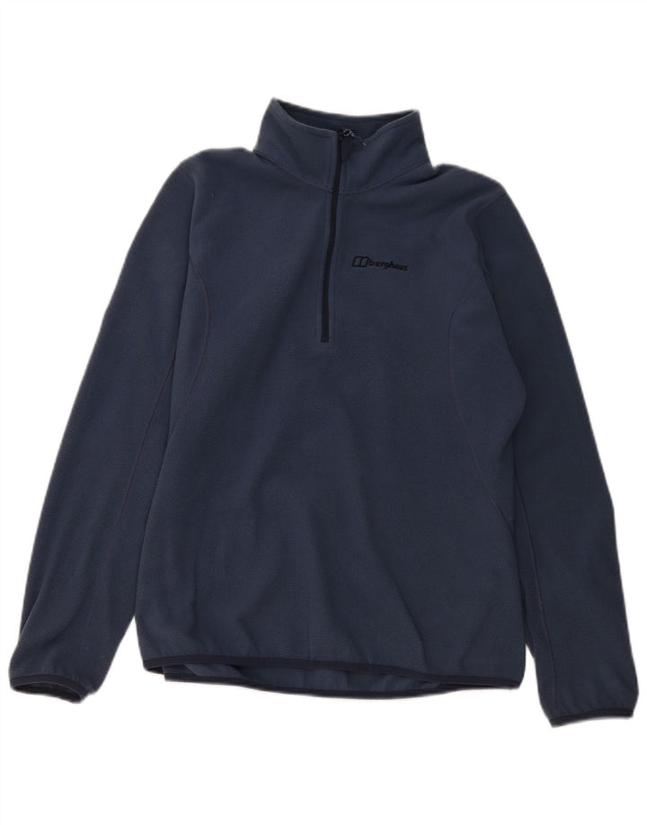 BERGHAUS Damen-Fleecepullover mit Reißverschluss am Hals, Gr. 14, Marineblau