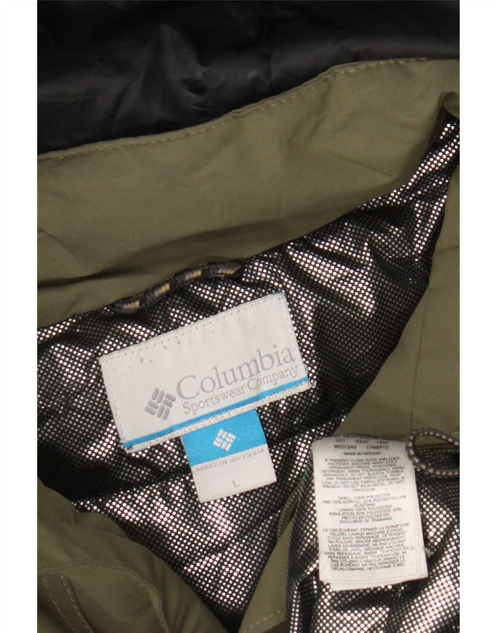 Columbia Herren-Windbreaker-Mantel mit Kapuze, UK 40, Größe L, Khaki, Polyester