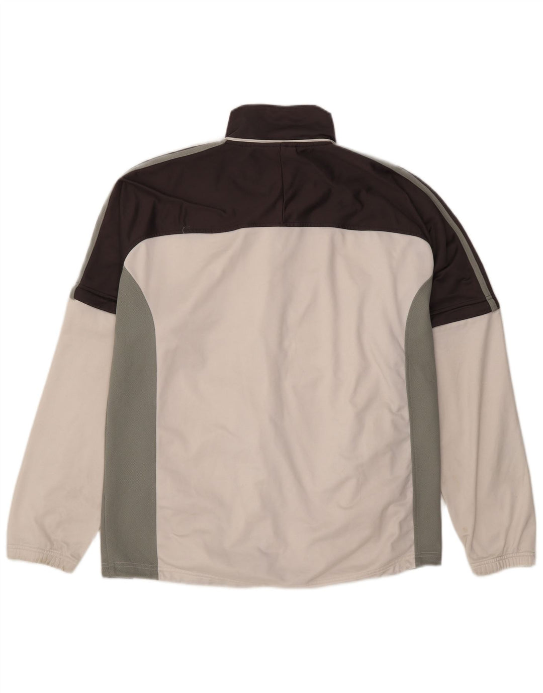 Asics Herren-Trainingsanzug-Top-Jacke, groß, weiß, Farbblock