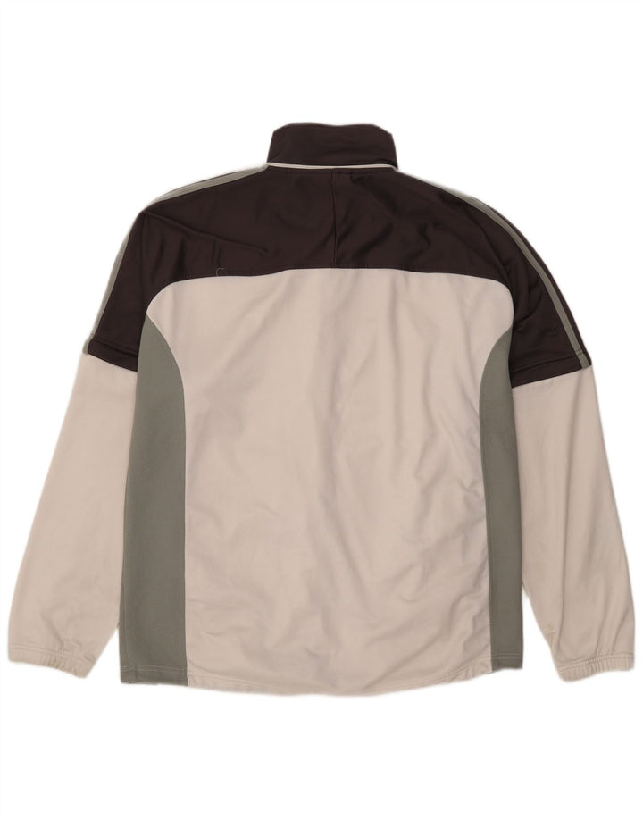 Asics Herren-Trainingsanzug-Top-Jacke, groß, weiß, Farbblock