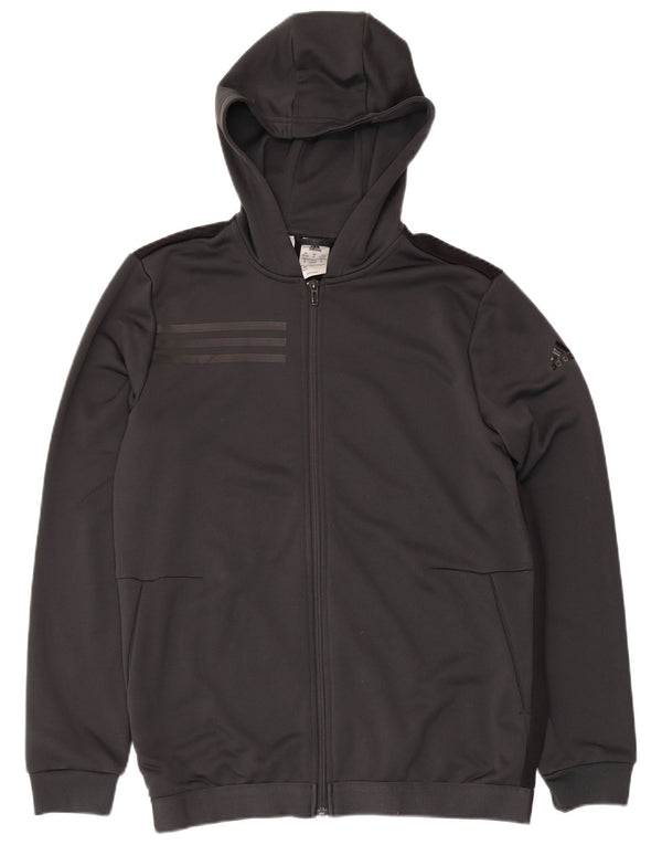 Adidas Jungen Climalite Zip Hoodie Pullover 15–16 Jahre grauer Farbblock
