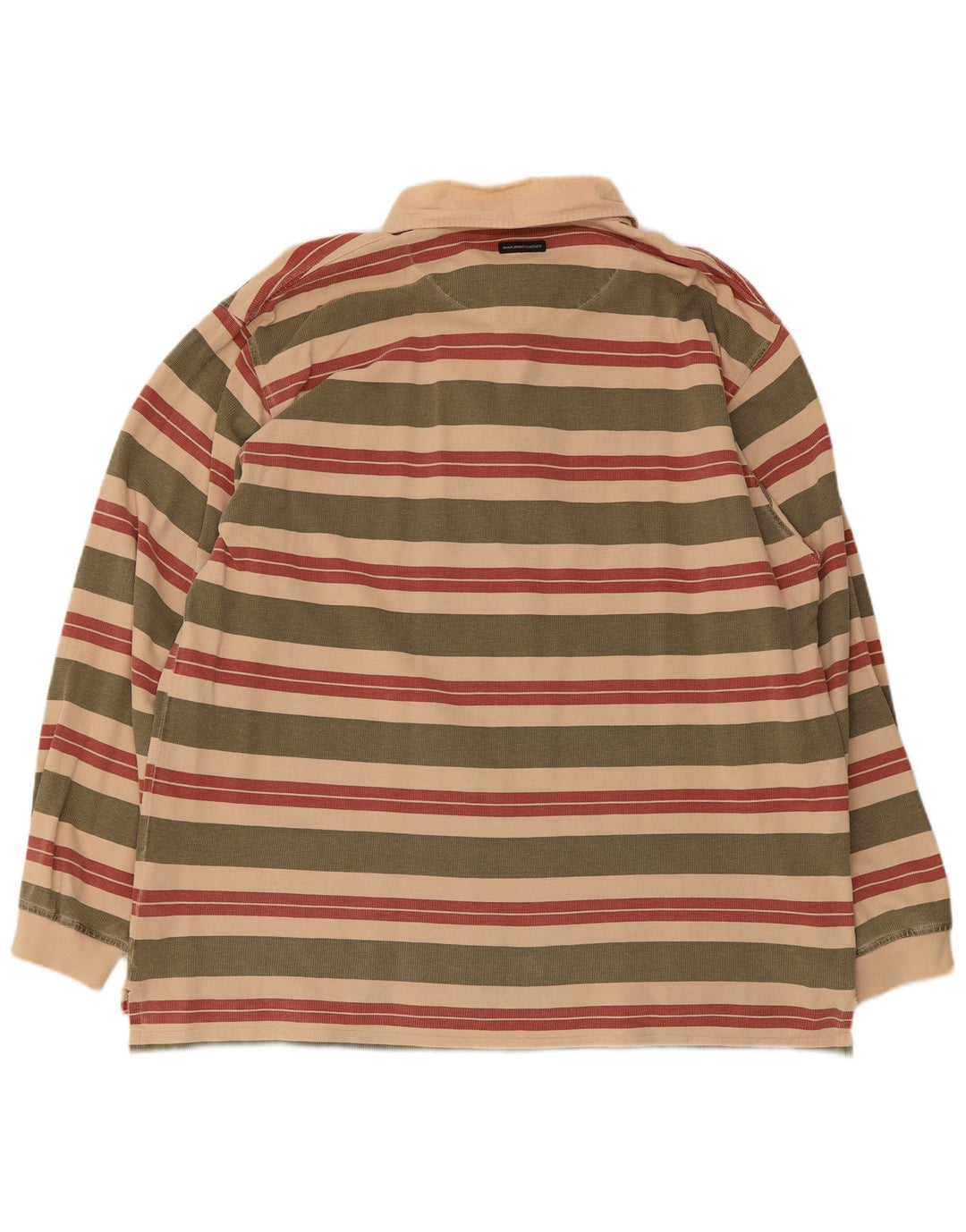 Marlboro Classics Herren-Langarm-Poloshirt 3XL, mehrfarbig gestreift