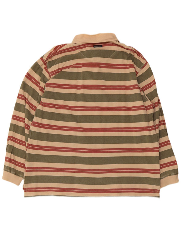 Marlboro Classics Herren-Langarm-Poloshirt 3XL, mehrfarbig gestreift