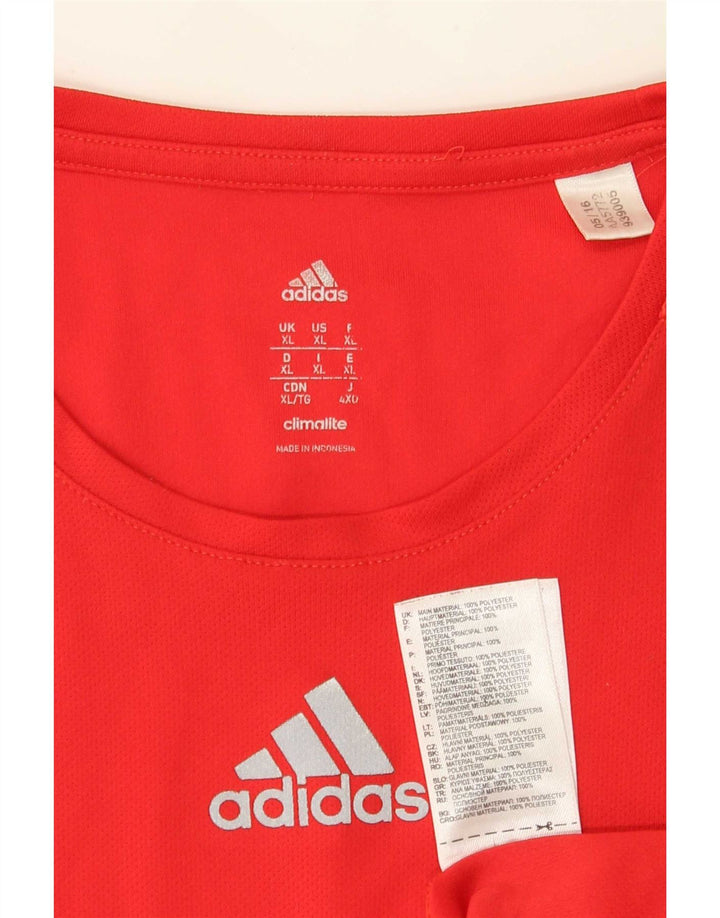 Adidas Herren Climalite T-Shirt Top XL Rot Polyester