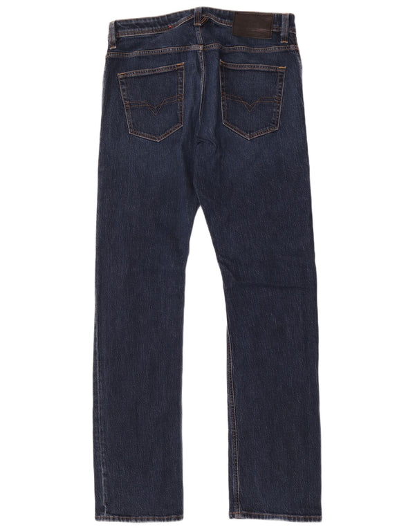 Diesel Herren Straight Jeans W33 L36 Blaue Baumwolle