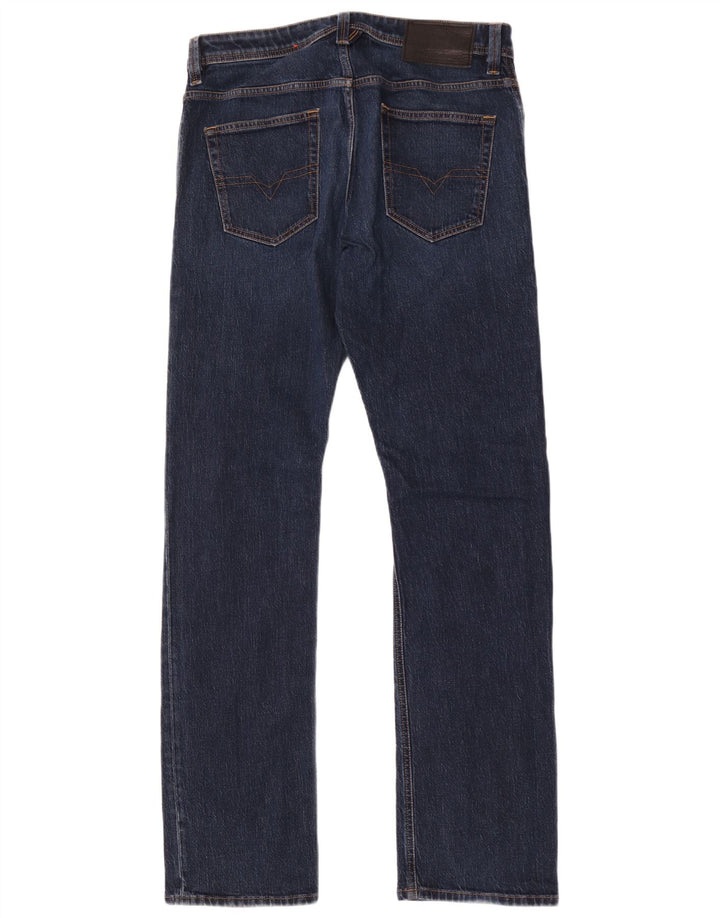 Diesel Herren Straight Jeans W33 L36 Blaue Baumwolle