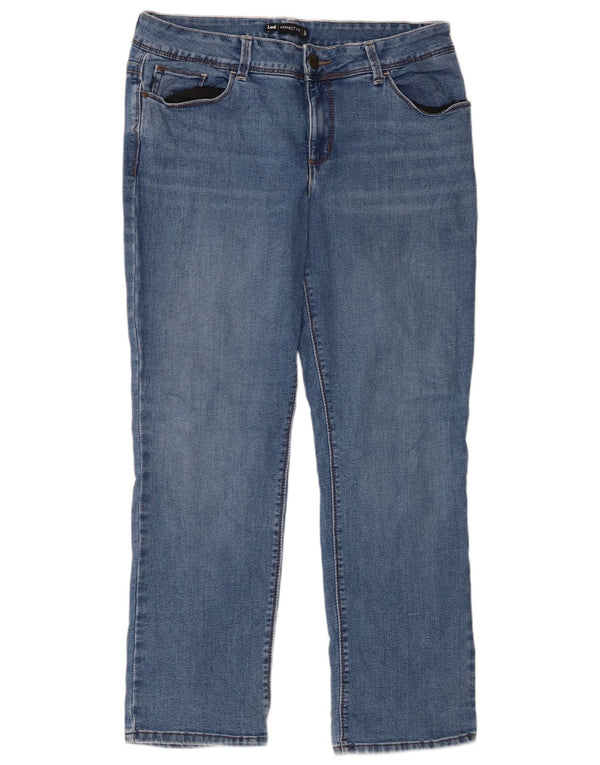 Lee Womens Perfect Fit Straight Jeans US 12 Large W34 L29 Blaue Baumwolle