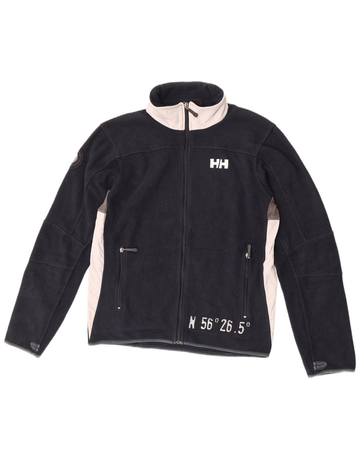 Helly Hansen Herren-Fleecejacke mit Grafik, UK 40, Größe L, Marineblau, Farbblock