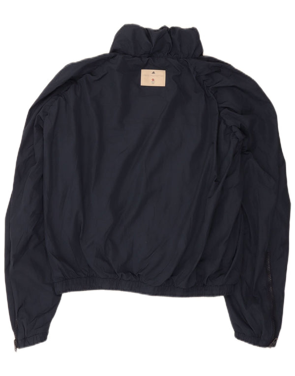 Adidas Damen Stella McCartney Übergroße Regenjacke UK 10 Small Marineblau