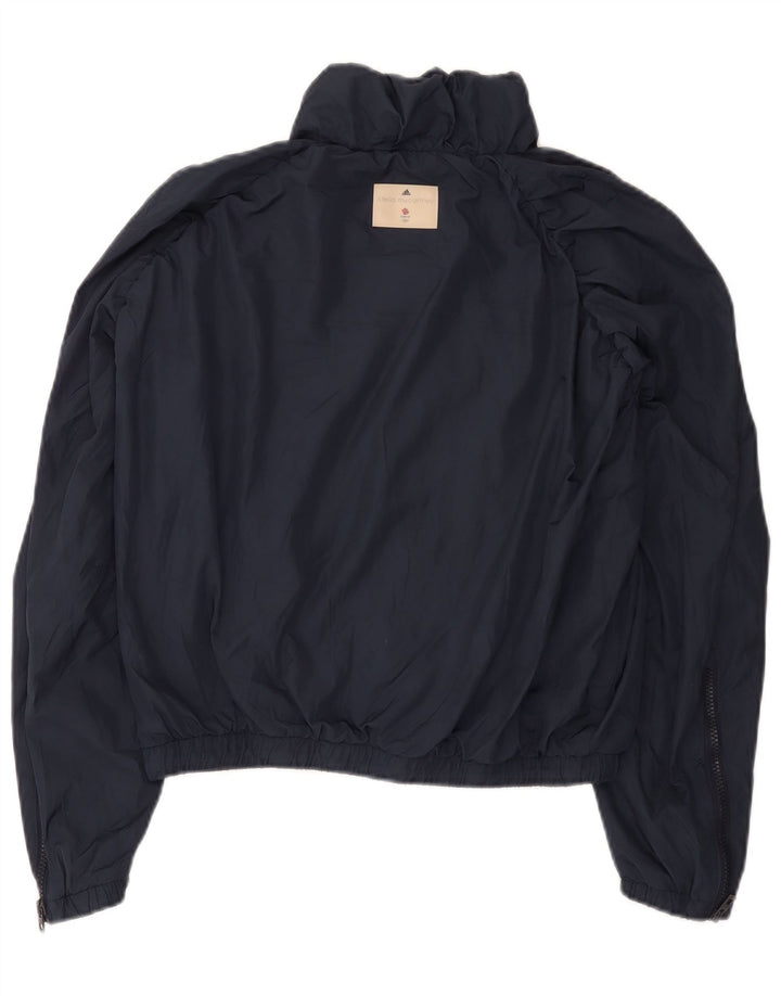 Adidas Damen Stella McCartney Übergroße Regenjacke UK 10 Small Marineblau