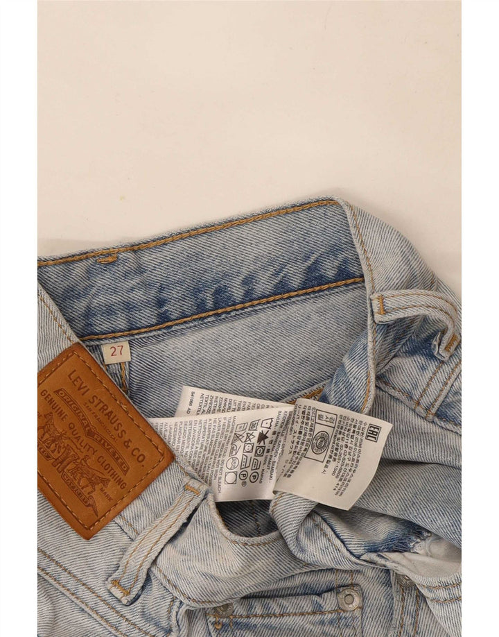 Levi's Damen-Jeansshorts, W27, klein, blaue Baumwolle