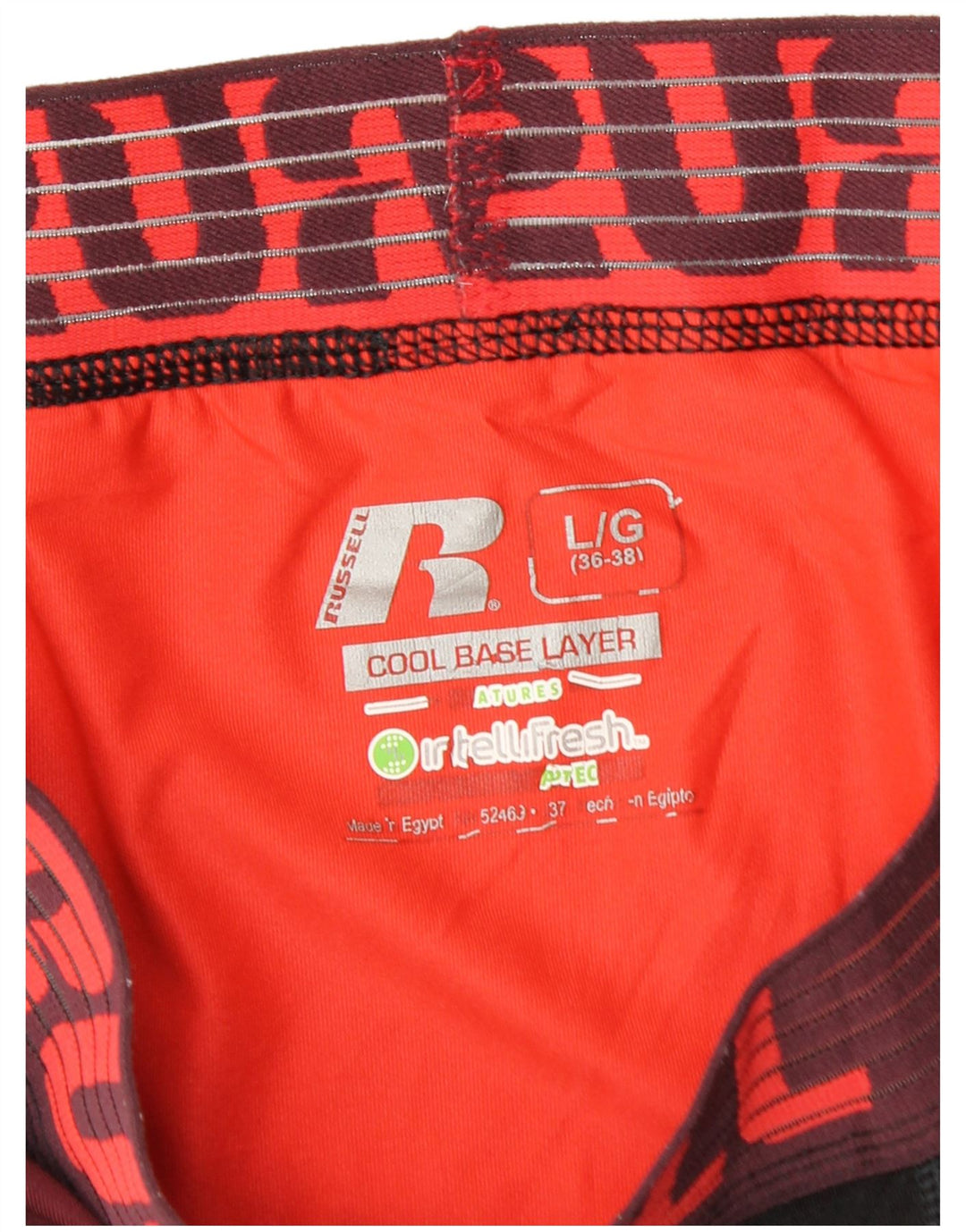 Russell Athletic Herren-Leggings, groß, Burgunderrot, Farbblock