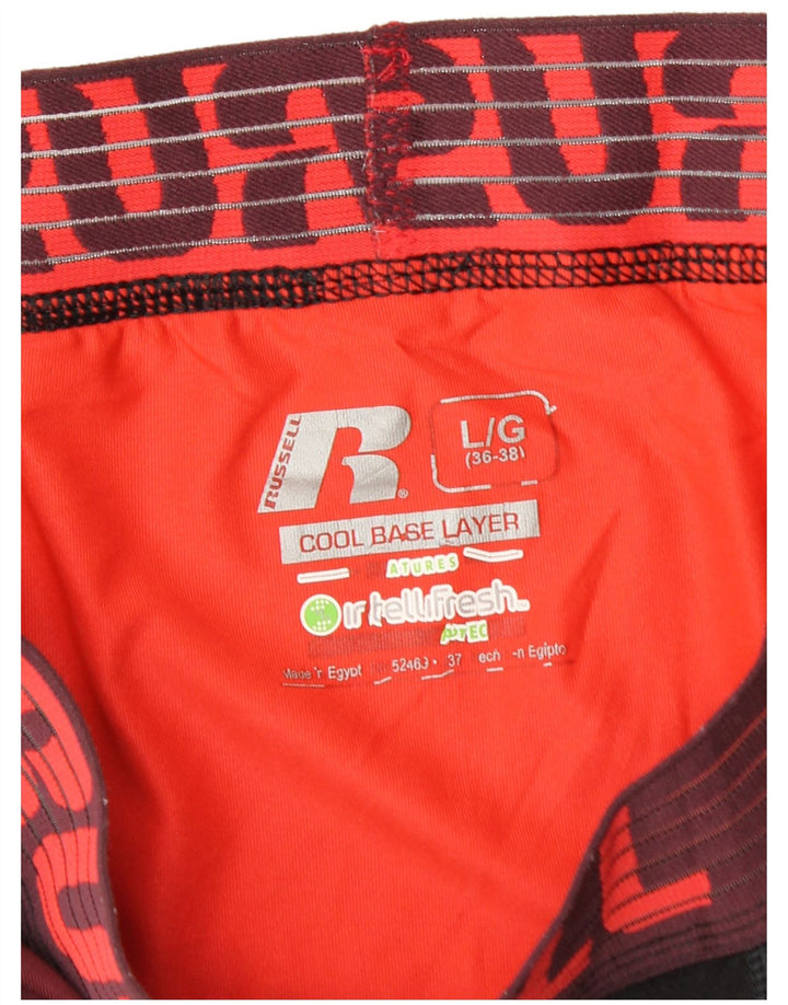 Russell Athletic Herren-Leggings, groß, Burgunderrot, Farbblock