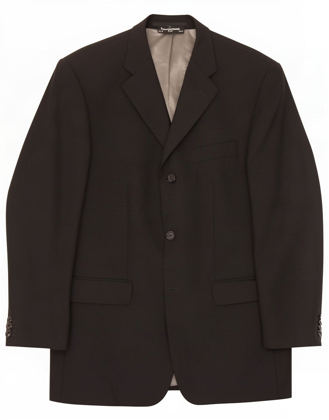 C&A Herren-Blazer mit 3 Knöpfen IT 52 XL, schwarze Schurwolle