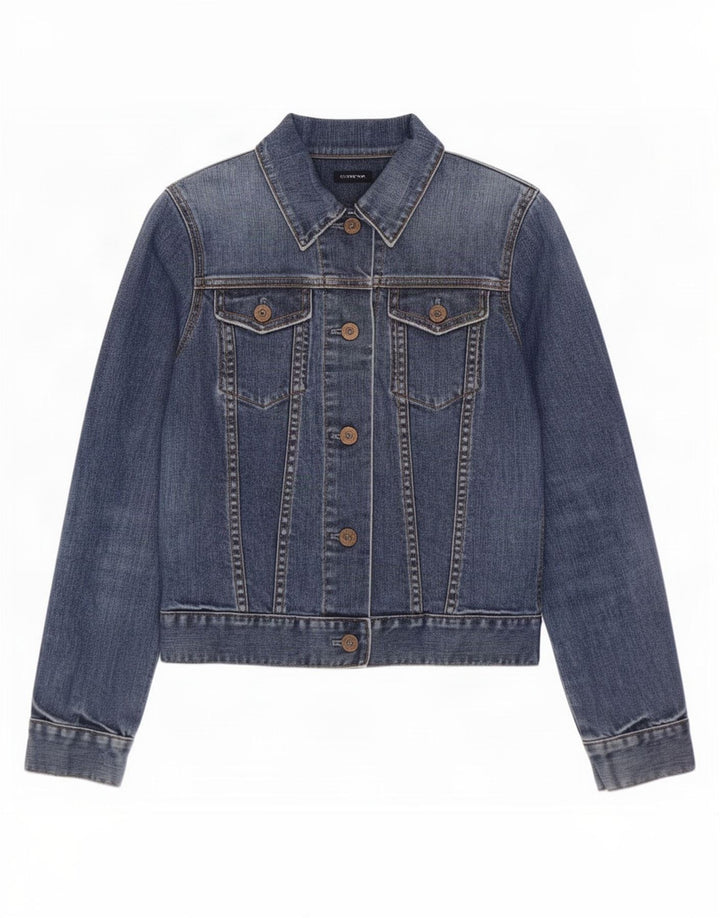 Gap Womens Petite Jeansjacke UK 10 Small Blaue Baumwolle