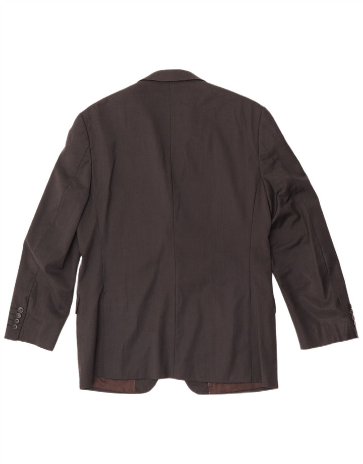 Marks & Spencer Herren-Blazer mit 2 Knöpfen, UK 40, mittelgrau, Nadelstreifen