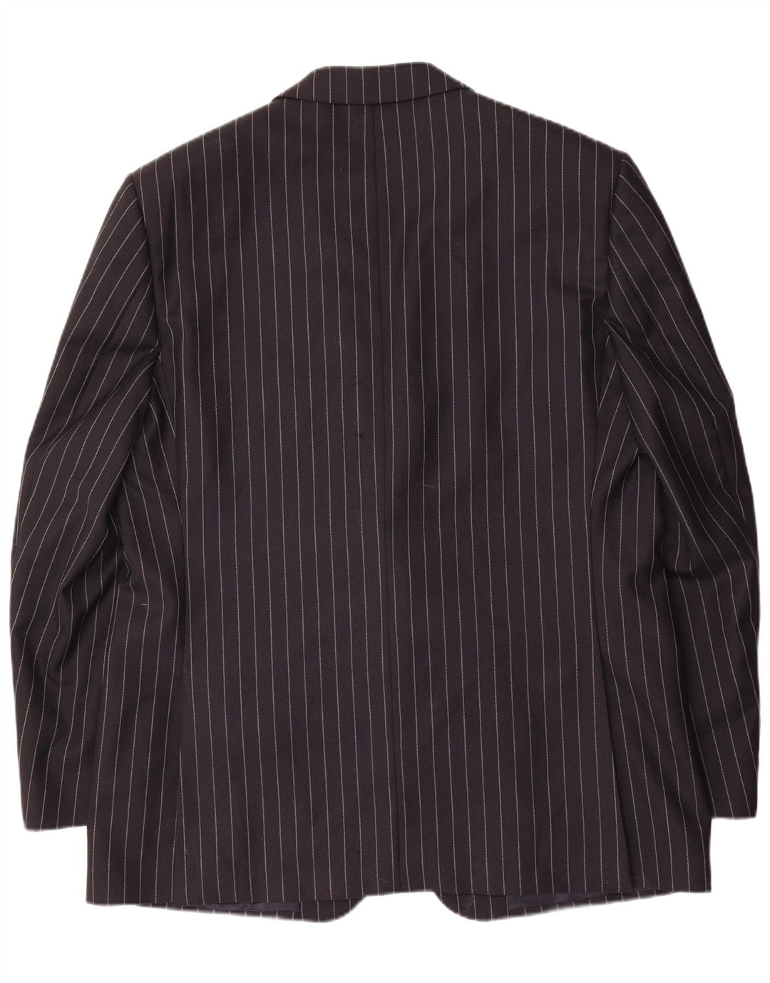 Aquascutum Herren-Blazer mit 2 Knöpfen, UK 48 3XL, marineblaue Nadelstreifenwolle