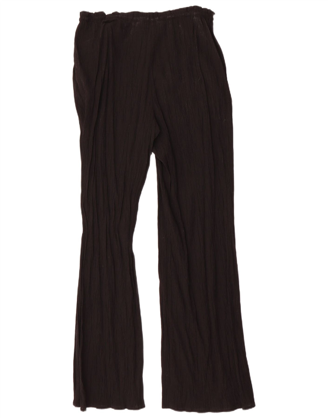 Zara Damen Flare Freizeithose Medium W32 L32 Schwarze Viskose