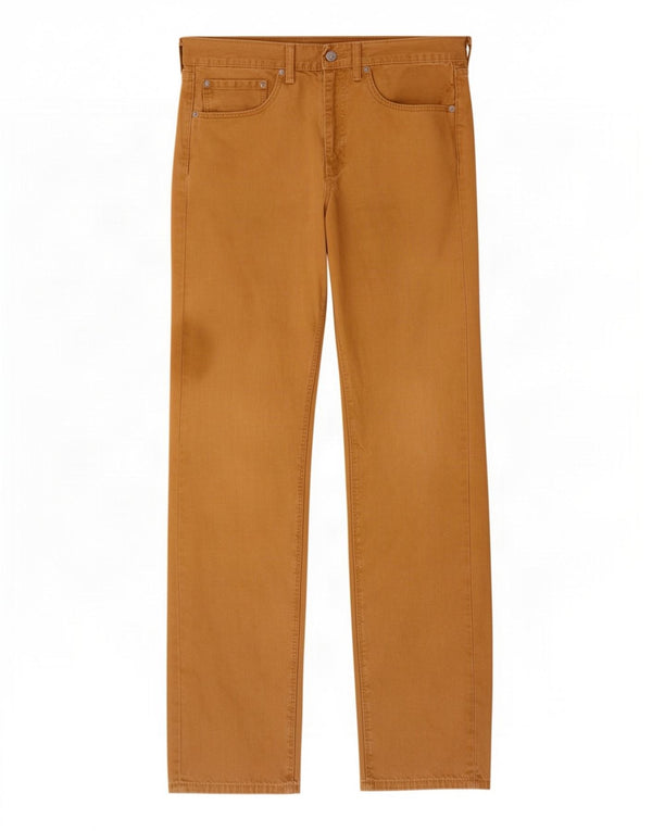 Levi's Mens 505 Straight Jeans W34 L34 Beige Cotton