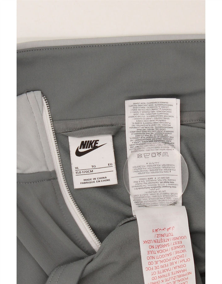 NIKE Jungen-Trainingsanzug-Top-Jacke, 13–14 Jahre, XL, graues Polyester