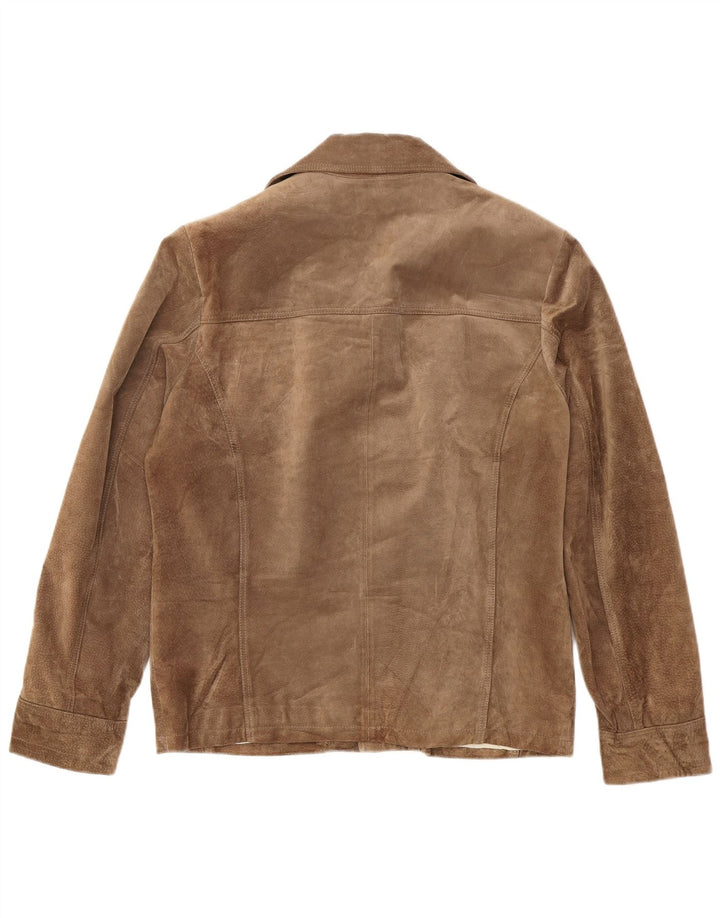 J.J.Scott Herren Wildlederjacke IT 50 großes braunes Leder